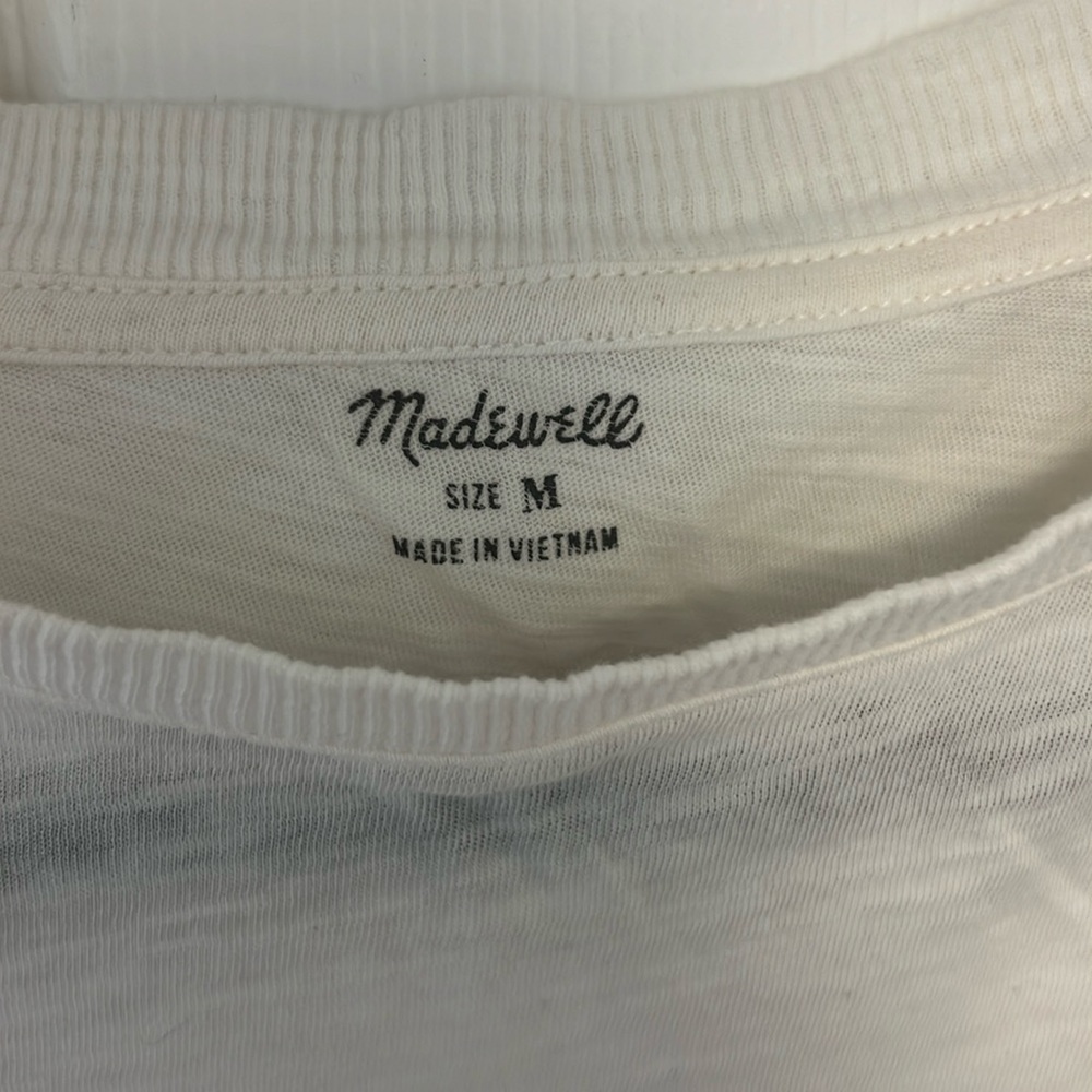 Madewell White Long Sleeve T-Shirt - Picture 2 of 4